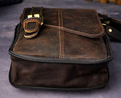 Mens Leather Small Side Bag COURIER BAGs Waist Pouch Holster Belt Case Belt Pouch for Men - imessengerbags