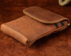 Mens Leather Small Belt Pouch Side Bag Waist Pouch Holster Belt Cases for Men