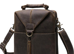 Vintage Leather Small Messenger Bag for men Shoulder Bag for men