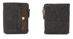Mens Canvas Small Wallets for men Bifold Cool Men billfold Small Wallet - imessengerbags