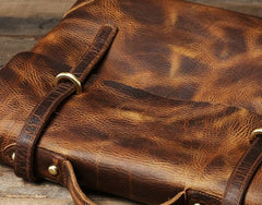 Handmade Leather Mens Cool Messenger Bag Briefcase Work Bag Business Bag Laptop Bag for men - imessengerbags