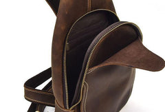 Cool Leather Chest Bag Sling Bag Sling Crossbody Bag Travel Bag Hiking Bags For Men