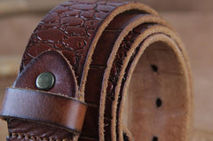 Genuine Leather Punk Rock Biker Trucker Mens Belt Men Black Coffee Belt for Men - imessengerbags