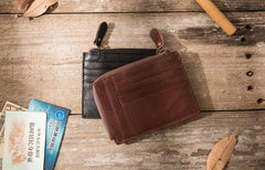 Leather Mens Slim Card Holder Front Pocket Wallets Card Wallets for Men - imessengerbags