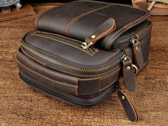 Vintage Mens Leather Side Bag Belt Pouch Holster Belt Case Waist Pouch for Men - imessengerbags