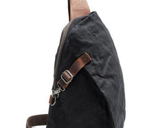 Cool Waxed Canvas Mens One Shoulder Pack Sling Bag Chest Bag for men