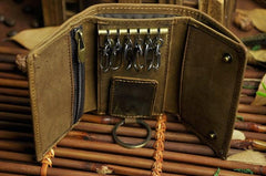 Cool Small Leather Mens Keys Wallet Car Keys Holder Car Key Case for Men - imessengerbags