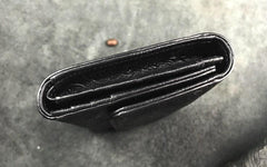 Handmade Leather Floral Mens Cool Travel Long Wallet Card Holder Card Trifold Clutch Wallets for Men - imessengerbags