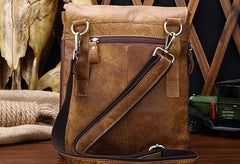 Cool Leather Mens Small Side Bag Messenger Bag Shoulder Bag for Men