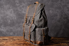Oil Wax Canvas Mens Cool Backpack Bag Sling Bag Large Travel Bag Hiking Bag for Men