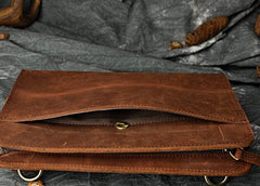 Vintage Large Leather Mens Wristlet Bag Wristlet Wallet Side Bag Clutch Wallet for Men - imessengerbags