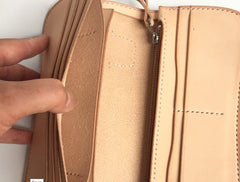 Handmade Leather Biker Wallet Mens Cool Chain Wallet Trucker Wallet with Chain - imessengerbags