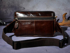 Cool Leather Mens Fanny Pack Waist Bag Hip Pack Belt Bag Bumbag for Men