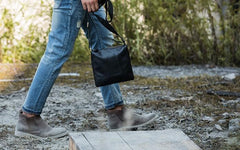 Cool Leather Black Mens Messenger Bags Vintage Shoulder Bags  for Men - imessengerbags