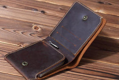 Cool Mens Leather billfold Wallet Leather Small Wallet Bifold Slim Wallets For Men - imessengerbags