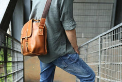 Cool Leather Mens Large Messenger Bag Shoulder Bag for men