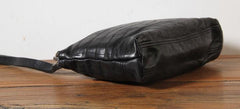 Genuine Leather Mens Clutch Cool Slim Wallet Zipper Clutch Wristlet Wallet for Men - imessengerbags