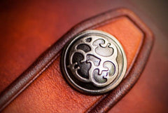 Handmade Leather Mens Cool Car Key Wallet Coin Wallet Pouch Car KeyChain for Men - imessengerbags