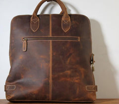 Handmade Leather Mens Cool Business Bag Briefcase Work Bag Laptop Bag for men
