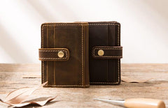 Leather Mens Card Holder Slim Front Pocket Wallets Card Wallet for Men - imessengerbags