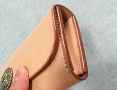 Handmade Leather Mens Clutch Wallet Cool Wallet Long Wallets for Men Women