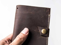 Vintage Leather Men Small Bifold Wallet Small Wallet for Men - imessengerbags