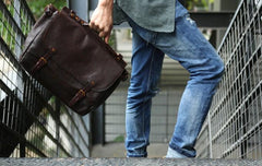 Cool Leather Mens Briefcase Messenger Bag Handbag Shoulder Bag for men