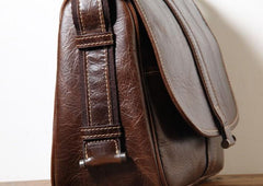 Handmade Genuine Leather Mens Cool Messenger Bag Sling Bag Chest Bag Bike Bag Cycling Bag for men - imessengerbags