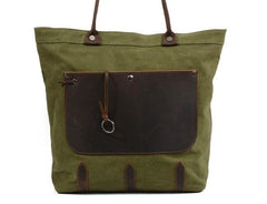 Mens Waxed Canvas Large Tote Bag Canvas Handbag Canvas Shoulder Bag for Men