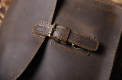 Handmade Leather Mens Cool Shoulder Bag Messenger Bag Chest Bag Bike Bag Cycling Bag for men - imessengerbags