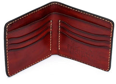 Handmade Leather Tooled Mens billfold Wallet Cool Leather Wallet Slim Wallet for Men - imessengerbags