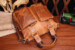 Leather Mens Vintage Briefcase Business Briefcase Work Briefcase For Men - imessengerbags