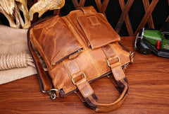 Leather Mens Vintage Briefcase Business Briefcase Work Briefcase For Men