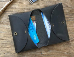 Leather Men Card Holder Wallet Change Bifold Small Wallet for Men