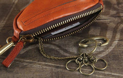 Genuine Leather Mens Cool Key Wallet Car Key Change Coin Holder Car Key Case for Men - imessengerbags