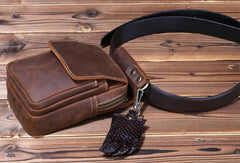 HANDMADE LEATHER MENS WAIST BAG HIP PACK BELT BAG FANNY PACK BUMBAG FOR MEN - imessengerbags