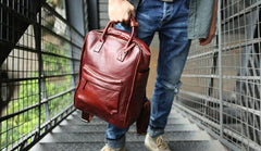 Cool Leather Mens Backpacks Travel Backpack Laptop Backpacks for men