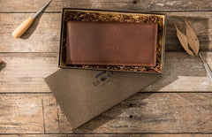 Cool Vintage Slim Mens long Wallet Leather Wallet Bifold Long Wallets for Men - imessengerbags