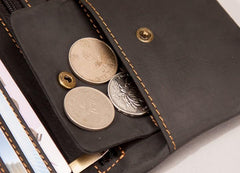 Vintage Leather Long Wallets for men Bifold Men Long Wallet - imessengerbags