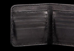 Handmade Leather Fine Horse Tooled Mens billfold Wallet Cool Leather Wallet Slim Wallet for Men - imessengerbags