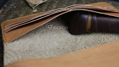 Handmade Leather Floral Mens Cool Travel Long Wallet Card Holder Card Slim Clutch Wallets for Men - imessengerbags