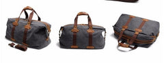 Mens Waxed Canvas Weekender Bag Canvas Travel Bag Shoulder Bag for Men