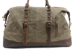 Mens Waxed Large Canvas Weekender Bag Canvas Travel Bag Canvas Overnight Bag for Men - imessengerbags