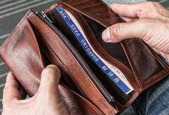Handmade Leather Mens Cool Long Leather Wallet Bifold Clutch Wallet for Men