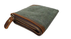 Mens Canvas Small Wallet for men Bifold Cool Men billfold Small Wallet - imessengerbags