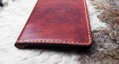 Handmade Leather Mens Small Passport Wallets Travel Wallets for Men - imessengerbags
