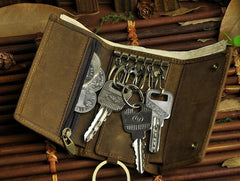 Cool Small Leather Mens Keys Wallet Car Keys Holder Car Key Case for Men - imessengerbags