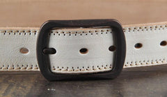 Genuine Leather Punk Rock Biker Trucker Mens Belt Men Black Coffee Belt for Men