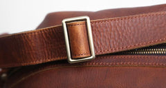 Genuine Leather Mens Cool Chest Bag Sling Bag Crossbody Bag Travel Bag Hiking Bag for men - imessengerbags