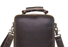 Vintage Leather Small Messenger Bag for men Shoulder Bag for men